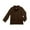 Chocolate, variant on Kidsy Boys Solid Cargo Polo Peruvian Cotton T-Shirt – Long Sleeve, Polo Neck With 3 Buttons – Chocolate, 2T