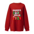 thumbnail image 4 of Gibobby Temperamento Pullover Top Navidad Mujer Casual Y 2 K Manga Larga Impreso Sudadera Suelta Sin Capucha Cuello Rojoondo Sudadera Blusa (Rojo, S), 4 of 5