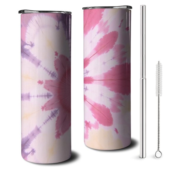 20 OZ Skinny Tumbler Watercolor Rainbow Insulated Coffee Mug with Lid and Straw,Stainless Steel Vacuum Insulated Water Bottle Gifts for Women Mothers
