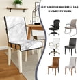 thumbnail image 5 of TSOVTHRID White Marble Texture Print Quilted Seat Cushion Covers for Kitchen, Stretchy Cozy Anti-Slip Chair Covers, Adjustable Dining Chair Slipcovers with Elastic Band, Set of 1, 5 of 7