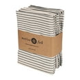 thumbnail image 4 of Native Fab Reusable Black Beige Stripe Dinner Cloth Napkin Set of 12 Cotton 18x19, 4 of 9