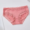 thumbnail image 2 of Njagoc3 Lace Cotton Underwear for Women Mid Waist Breathable Soft Daily Briefs, 2 of 6