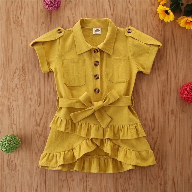 Vestido plisado de niña bebé Vestido de verano suelto Vestido casual transpirable de verano A-Line FLhrweasw Nuevo