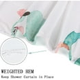 thumbnail image 6 of Spring Eucalyptus Leaf Shower Curtains Weighted Bottom Sage Green Watercolor Botanical Plants with Pink Flower Fabric Waterproof Washable 12 Hooks72''''x72'''' Green Leaf With Floral-weighted Hem, 6 of 6