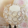 thumbnail image 5 of Gold Crystal Candle Holder, Iron Flower Shaped Candlestick Small Vintage Candlestick Set for Table Centerpiece,M, 5 of 5