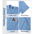 thumbnail image 6 of GENTS BLISS Men Linen Shirts Casual Short Sleeve Button Down Shirts for Men Beach Tops with Pocket, 6 of 13