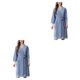 thumbnail image 4 of Inteprter de baño de absorción de agua para mujer, de baño de gofres sólidos, camisón de Spa para el hogar Type1 NO1 Inteprter CBP572424, 4 of 5