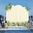 thumbnail image 2 of 3pcs Arch Backdrop Stand+Cover Freestanding Wedding Arch Stand Beige Party Decor, 2 of 16
