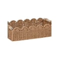 thumbnail image 3 of Handmade Woven Storage Basket – Scalloped Edge Paper Rope Organizer with Wooden Handles, Small Decorative Basket for Bathroom Counter, Shelf, Coffee Table(Khaki), 3 of 6