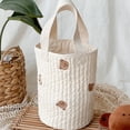 thumbnail image 1 of Storage Baby Bottle Storage Bag Pure Cotton Bucket Shape Cute Embroidery Diaper Caddy Organizer for, 1 of 5
