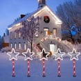 thumbnail image 5 of Outdoor Solar Christmas Decorations Lights, 5 in 1 Christmas Pathway Lights Outdoor Waterproof, LED Christmas Outdoor Lights for Yard Garden Decor (Christmas Tree), 5 of 8