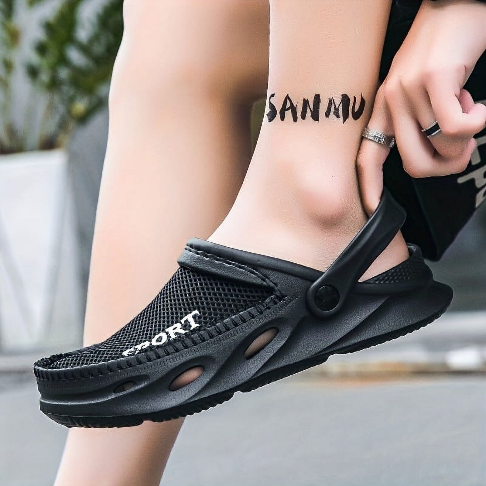 Men's Mesh Breathable Comfy Clogs, Outdoor Non-Slip Garden Shoes, Summer  Beach Shoes Men Flip-flops - Walmart.com