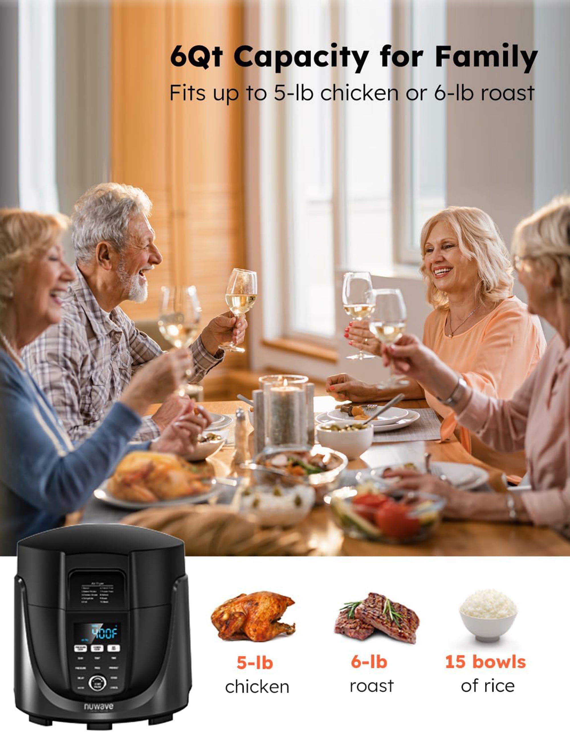 NuWave Duet Air Fryer Electric Pressure Cooker Singapore Ubuy