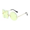 thumbnail image 1 of Gafas de sol sin letras Gafas de conducir Protección solar Gafas de sol irregulares sin montura Verde, 1 of 9