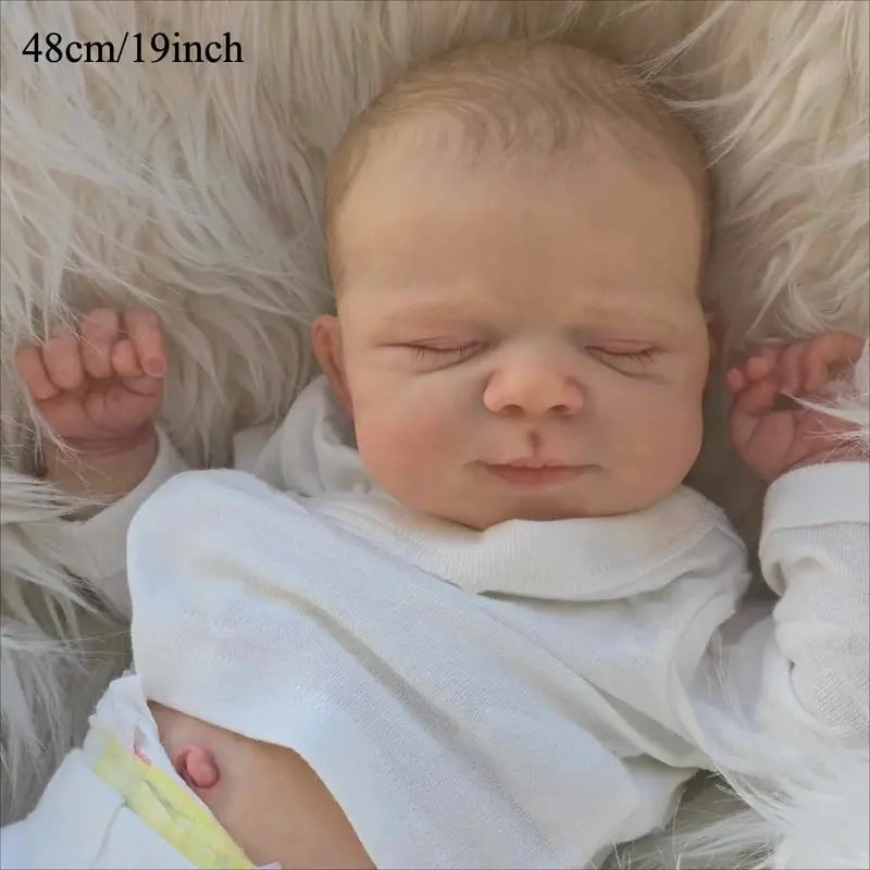 19 Inch adorable reborn baby doll - realistic details, hand-painted appearance, cute and real - perfect for collection and gift giving