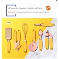 thumbnail image 5 of White & Gold Kitchen Tools and Gadgets - Luxe 7PC Cooking Tools and Gadgets with Anti-Slip Handles, Utensils Set, Gold Kitchen Accessories,Premium Kitchen Gadget Set (Rose gold and yellow), 5 of 13