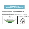 thumbnail image 6 of 102.3x55 Inch Camping Hammock with Mosquito Net and Tree Straps Carabiners,Portable Camping Hammock with Net and Heavy Duty Straps,Foldable Outdoor Hanging Bed for Camping Backpacking Travel Hiking, 6 of 6