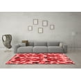 thumbnail image 3 of Ahgly Company Machine Washable Indoor Square Abstract Red Modern Area Rugs, 8' Square, 3 of 4