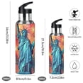 thumbnail image 2 of Yayeee 20oz Insulated Water Bottle Double Wall Stainless Steel with Flip Straw Lid, American Fireworks Pattern, 2 of 7