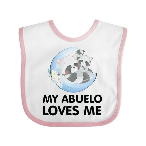 Inktastic Raccoon My Abuelo Loves Me Boys or Girls Baby Bib
