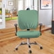 thumbnail image 5 of 2 fundas de asiento de oficina lavables para silla de ordenador giratoria conjunto verde, 5 of 9