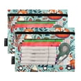 thumbnail image 2 of Happy Foxes Leaf Berry 2 Pack Pencil Pouch for 3 Ring Binder Smooth Zipper Folders with Pockets Clear Window Pencil Case, 2 of 6