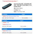 thumbnail image 2 of Accessory Drive Belt - Compatible with 2003 - 2009 GMC C7500 Topkick 7.8L 6-Cylinder Diesel 2004 2005 2006 2007 2008, 2 of 2