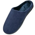 thumbnail image 4 of SLM Men's Bedroom Slippers Faux Fur Lined Non Skid House Shoes Warm, 4 of 7