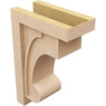 thumbnail image 5 of 7"W x 14"D x 21"H Classic Alma Rough Cedar Woodgrain TimberThane Corbel, Primed Tan, 5 of 6