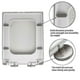 thumbnail image 3 of 1mor Toilet Seats Close Pp Elongated Square Shape Bathroom Accessories Durable Heavy Duty 06c-pp Toilet Lid --, 3 of 3