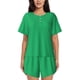thumbnail image 1 of Balery Forestgreen Conjunto de Pijama para Mujer con Estampado, Dos Piezas de Manga Corta y Shorts, Ropa de Dormir Suave con Cuello Redondo y Bolsillos-Small, 1 of 6