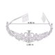 thumbnail image 2 of Coronas de tiara de cristal plateado JAMW para mujeres y niñas con peines para bodas y disfraces, 2 of 5