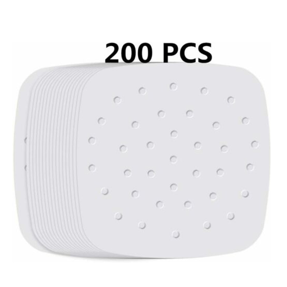 200Pcs 6.5'' Steamer Pad Non Stick Air Fryer Liners Dim Sum Paper Home