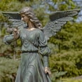 thumbnail image 2 of 46" Tall Magnesium Angel Statue with Billowing Dress and Bird Perched on Shoulder in Antique Bronze "Maria", 2 of 6