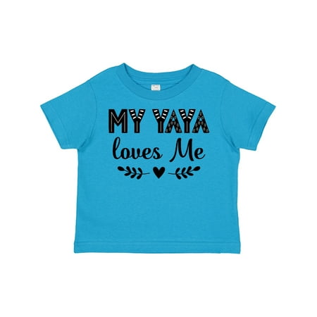 

Inktastic My Yaya Loves Me Grandchild Outfit Gift Toddler Toddler Girl T-Shirt