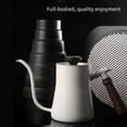 thumbnail image 2 of Coffee Kettle Container Acero inoxidable Handheld Precio Café Potes Termómetro Recipiente de bebidas para Restaurante Home Bar usa blanco kenally HA011202-02B, 2 of 6