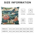 thumbnail image 5 of BCIIG Chinoiserie Nympheus Lily Lotus Pillow Covers Asian Style Throw Pillow Cover Aqua Teal Farmhouse Pillow Case Cushion Cover Home Decor for Couch Bedroom Living Room, 5 of 5