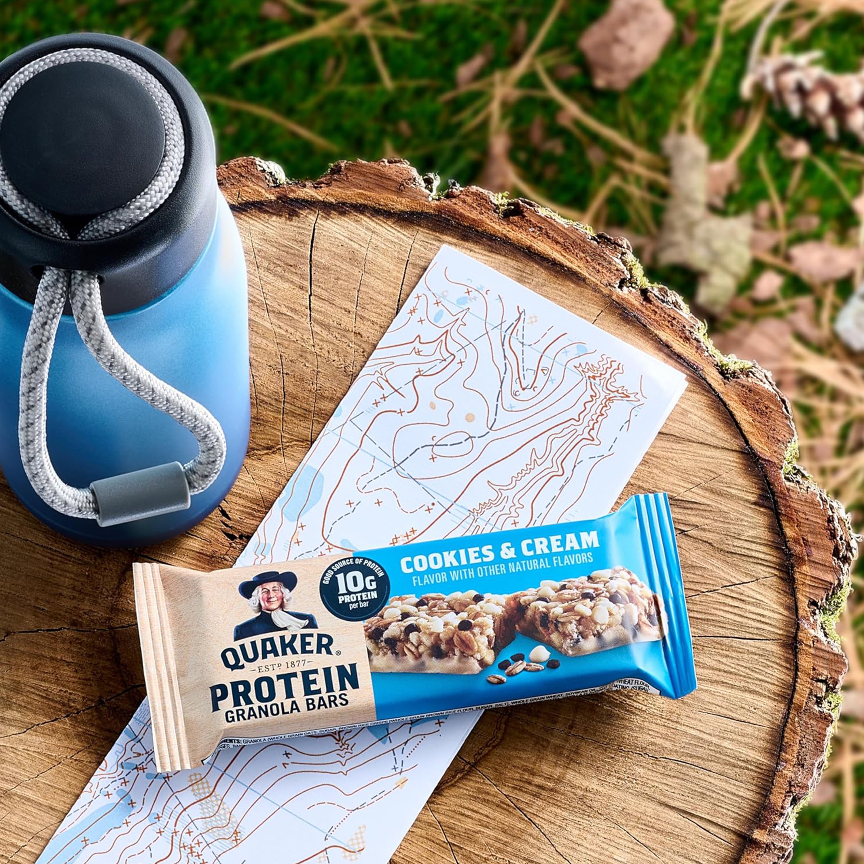 Quaker Protein Granola Bars, 2 Flavor Variety Pack, 10g Protein, 1.41 oz Bars, 20ct