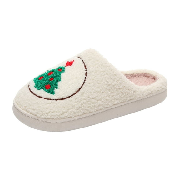 Reindeer Slippers For Women Slippers For Women Indoor Plush Fuzzy Winter holiday slippers Comfy Bedroom Christmas Slippers Indoor Outdoor Shoes