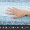 thumbnail image 5 of Ileading 3 Piece Bath Rug Set Microfiber Washable Non Slip Bathroom Rug and Mat Set, Light Blue, 5 of 14