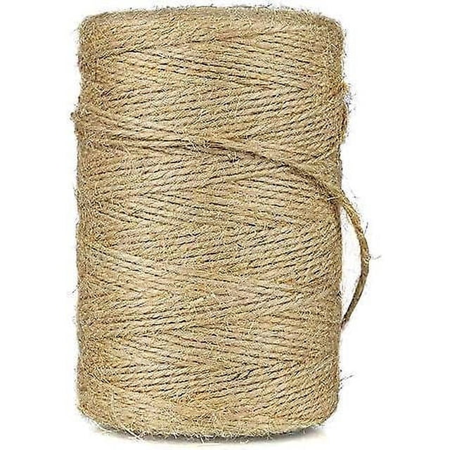 Cordel de yute de 200 m, cuerda de yute natural para jardinería, decoración del hogar, envoltura de regalos, artes y manualidades
