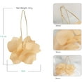 thumbnail image 7 of Flower Hoop Statement Earrings, Oversized Boho Floral Petal Drop Earrings for Women Dangling, 7 of 7