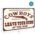 thumbnail image 2 of Cowboys Leave Your Guns At The Bar, Metal Tin Sign Wall Decor, 2 of 4