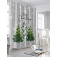 thumbnail image 3 of Fsddascl Grey Green Christmas Tree Shower Curtain Set - 72" x 78" Washable Bathtub Curtain with 12 Hooks, Xmas Trees Snowflake Winter Waterproof Fabric Stall Shower Curtains for Bathroom/Bathtub, 3 of 6
