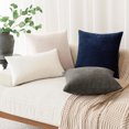 thumbnail image 2 of SUSIELADY Pack of 2 Decorative Throw Pillow Covers, 18x18 Inch, Soft Textured Square Cushion Covers with Zipper for Sofa, Couch, Bed, Living Room, Farmhouse, Cozy Accent Pillows, Gray, 2 of 7