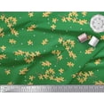 thumbnail image 3 of Soimoi Green Poly Georgette Fabric Ball Dahliya & Rose Floral Fabric Prints By Yard 42 Inch Wide, 3 of 3