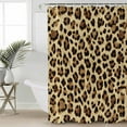 thumbnail image 2 of Extra Long Shower Curtain 72x84 Inch, Leopard Shower Curtain Waterproof Bathroom Decor Farmhouse Brown Animals Art Modern Fabric Bath Curtain Set Accessories with Hooks, 2 of 6
