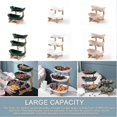 thumbnail image 4 of 3 Tier Fruit Serving Tray Fruit Bowl With Metal Stand Ceramic Serving Plate Kitchen Storage Tray, 4 of 4