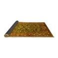 thumbnail image 2 of Ahgly Company Indoor Round Oriental Yellow Industrial Area Rugs, 5' Round, 2 of 4