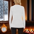 thumbnail image 6 of BLVB Thermal Shirts for Women Long Sleeve Tops Ladies Fleece Lined Undershirt Soft Crewneck Base Layer Tops for Winter Cold Weather, 6 of 8